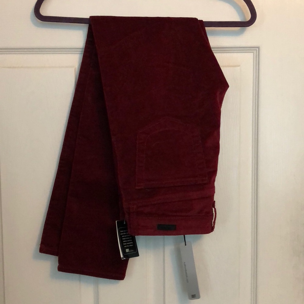 Dark Red Corduroy Skinny Jeans